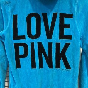 Pink Victoria Secret, blue hoodie size S, used, great condition